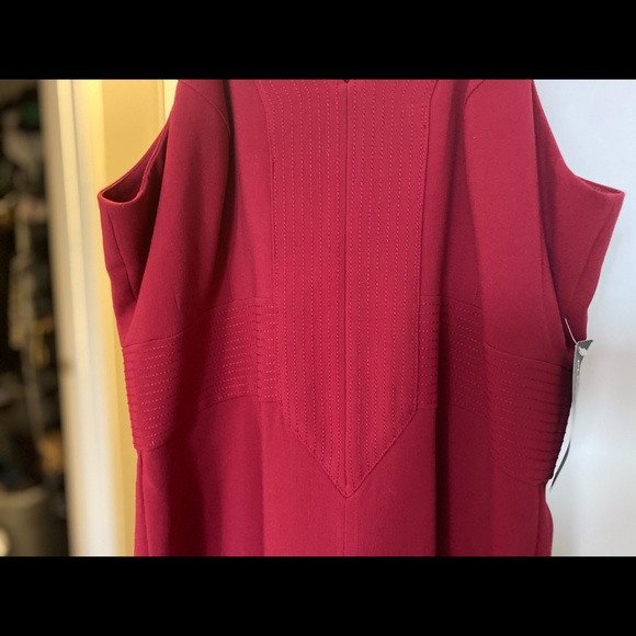 Sleeveless Eva Mendes Maroon Cocktail/Work Dress - Picture 6 of 7